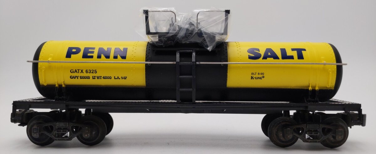 K-Line K6325 O Penn Salt Classic Single Dome Tank Car LN/Box
