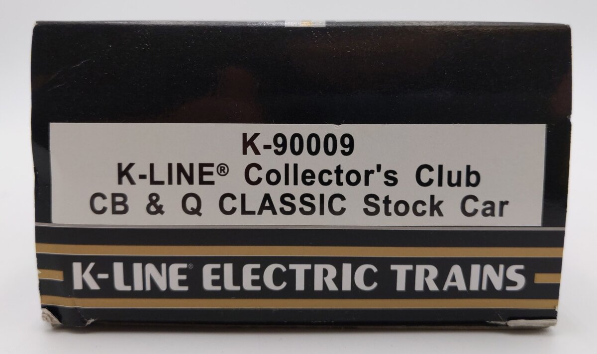 K-Line K90009 O Gauge CB&Q K-Line Collectors Club Classic Stock Car #90009 LN/Box