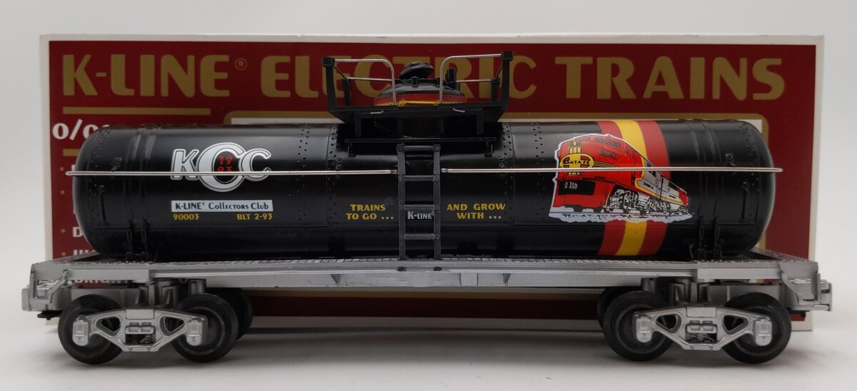 K-Line K90003 O Gauge K-Line Collectors Club Black Single Dome Tank Car LN/Box