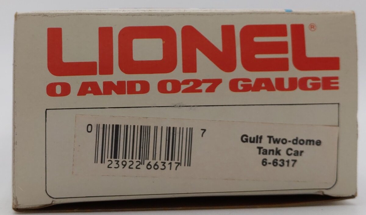 Lionel 6-6317 Gulf 2-Dome Tank Car EX/Box