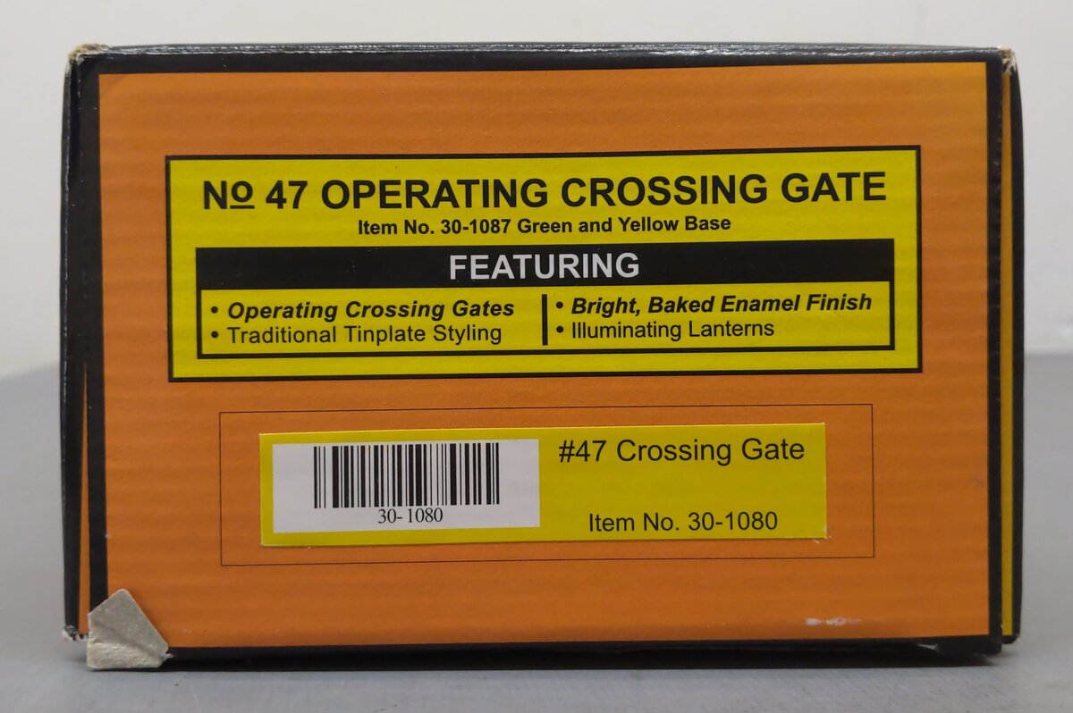 MTH 30-1080 O Gauge Crossing Gate and Signal #47 NIB