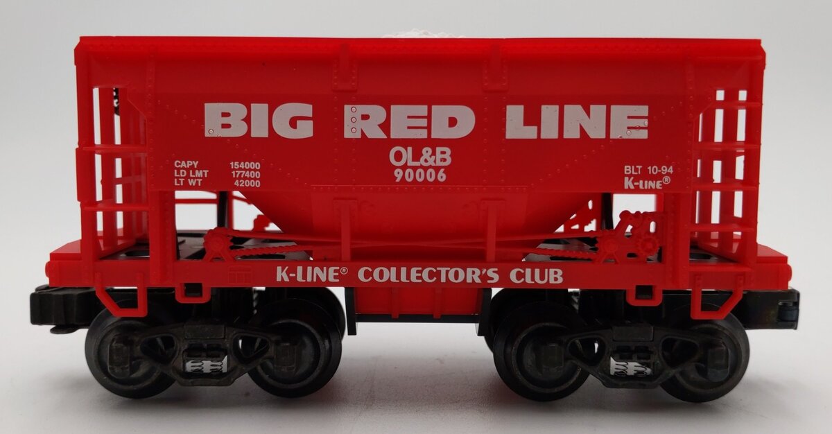 K-Line K90006 O Gauge K-Line Collectors Club 1994 Big Red Line Ore Car LN/Box