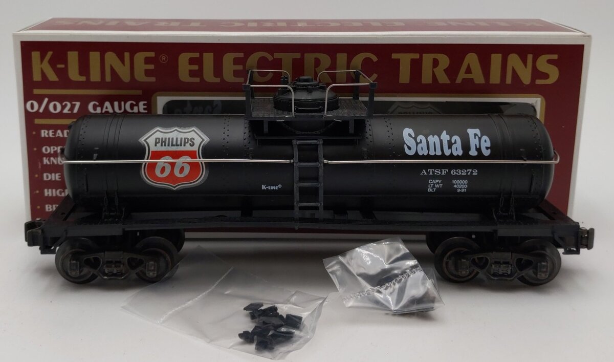 K-Line K63272 O Santa Fe Phillips 66 Single Dome Tank Car LN/Box