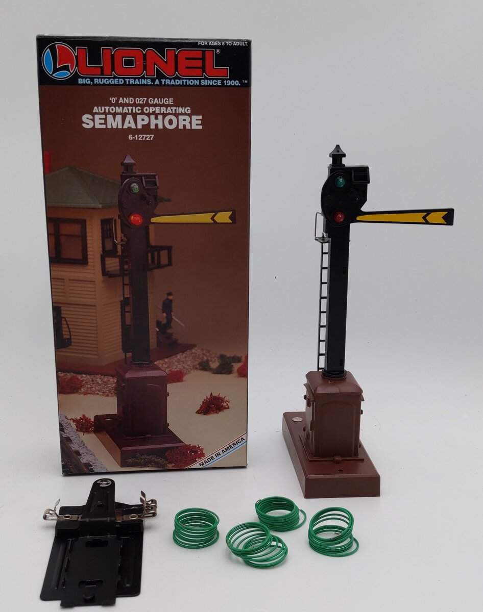 Lionel 6-12727 O and O27 Gauge Automatic Operating Semaphore Signal LN/Box
