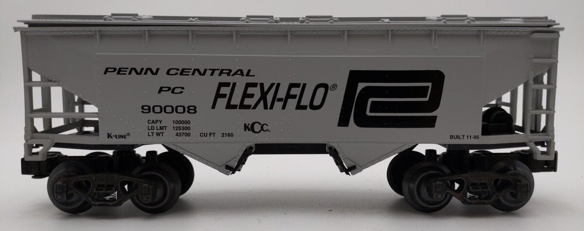 K-Line K90008 O Gauge Penn Central Flex-Flo 2-Bay Hopper LN