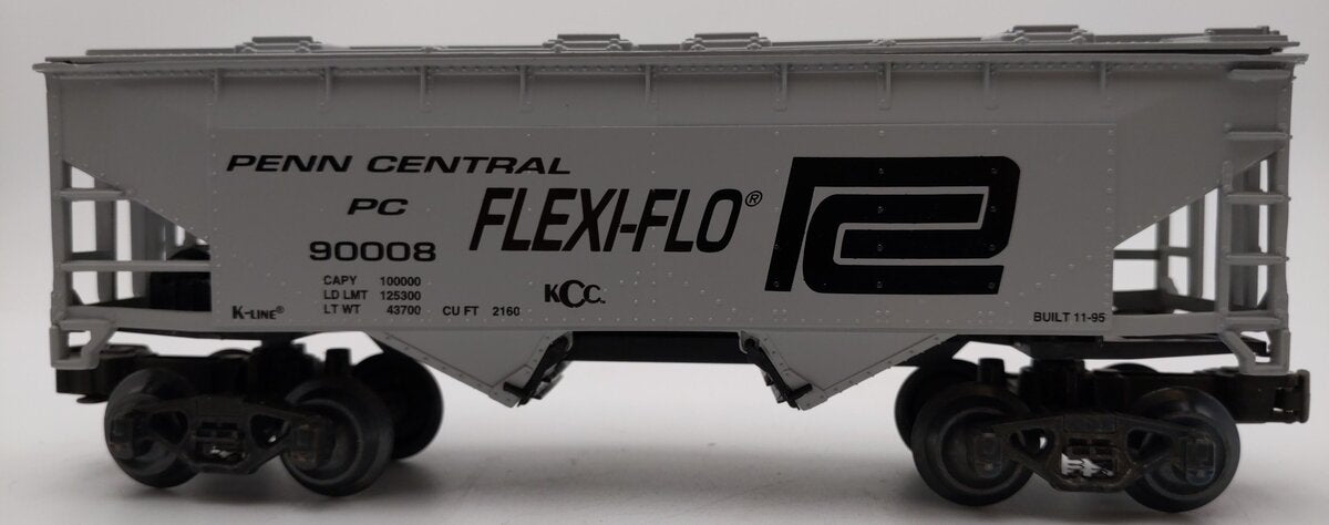K-Line K90008 O Gauge Penn Central Flex-Flo 2-Bay Hopper LN