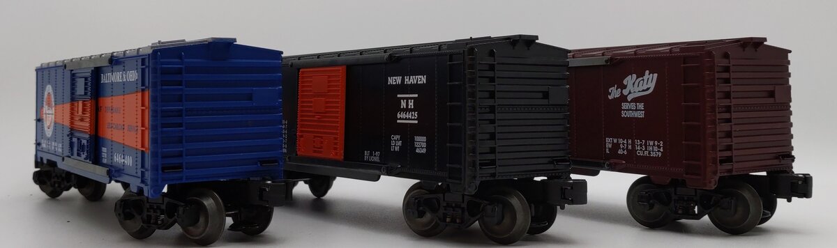 Lionel 6-19292 O Gauge B&O 6464 Boxcar Series Vl (Set of 3) LN/Box