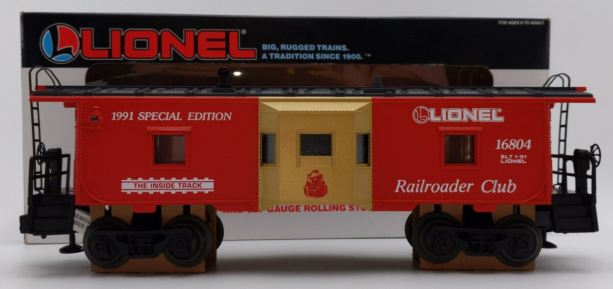 Lionel 6-16804 O Gauge Lionel Railroader Club Bay Window Caboose #16804 LN/Box