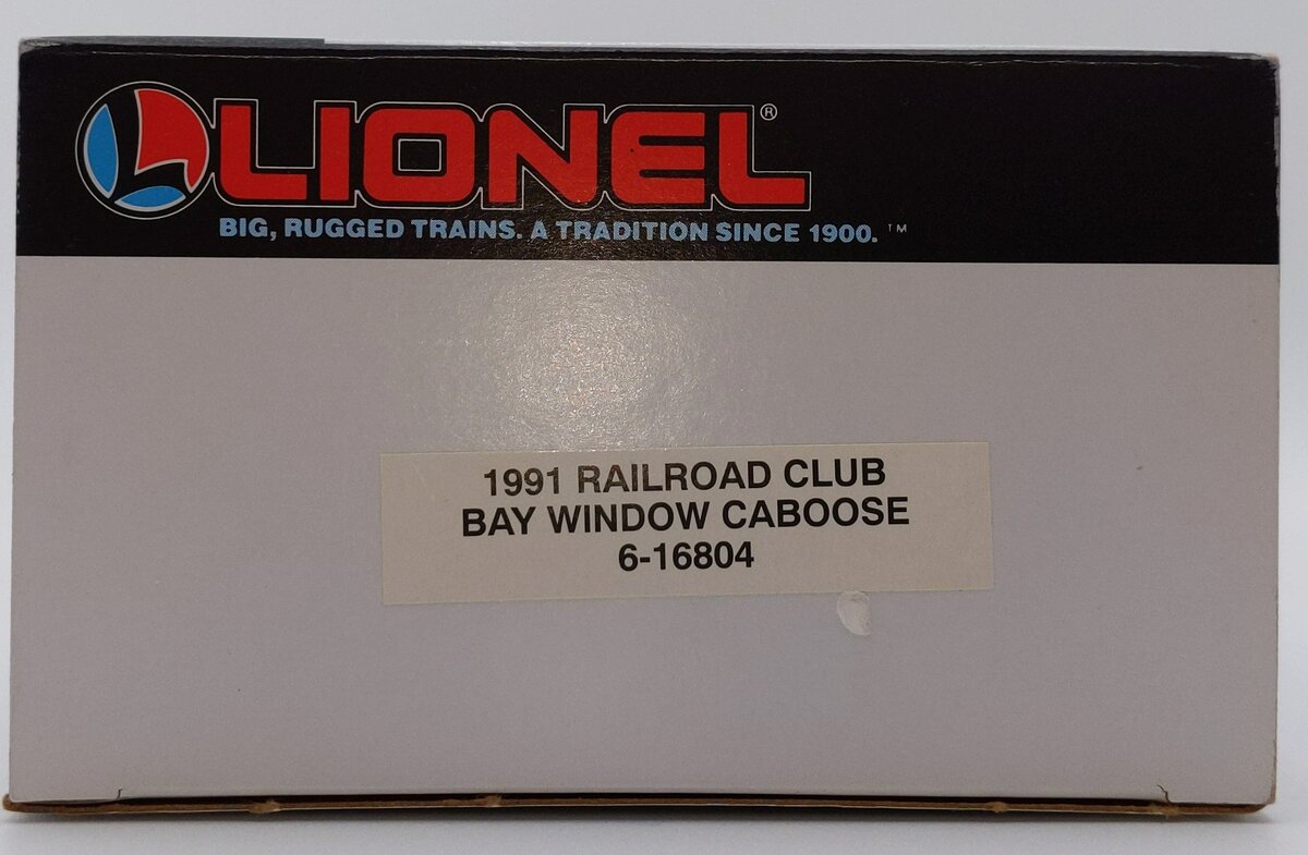 Lionel 6-16804 O Gauge Lionel Railroader Club Bay Window Caboose #16804 LN/Box