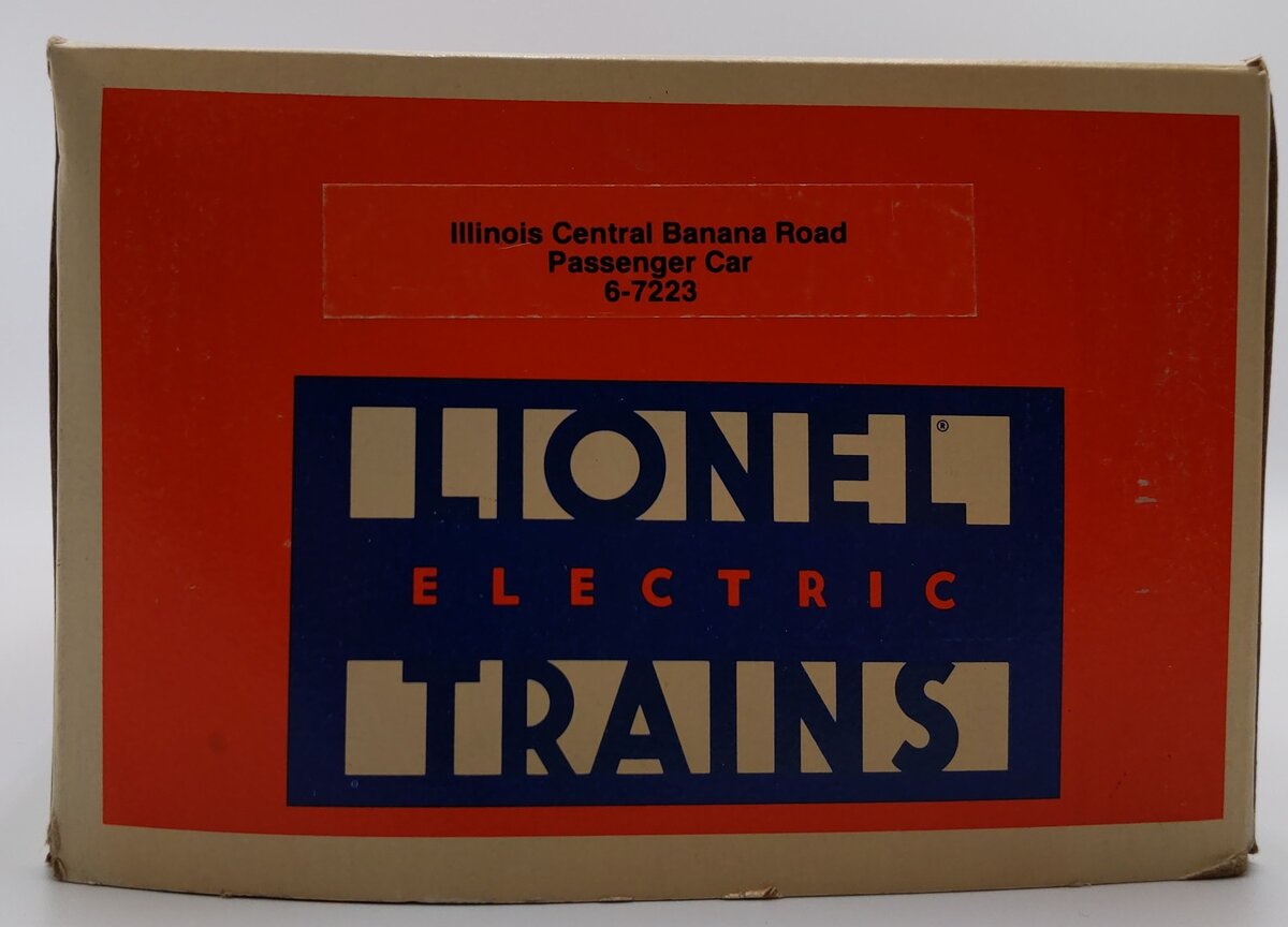 Lionel 6-7223 O Gauge Illinois Central "Banana Road" Passenger Car #7223 LN/Box