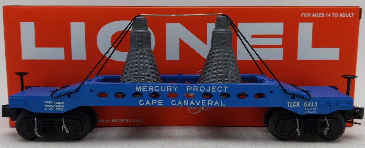 Lionel 6-26026 O Gauge PWC Mercury Capsule Carrying Car #6413 EX/Box