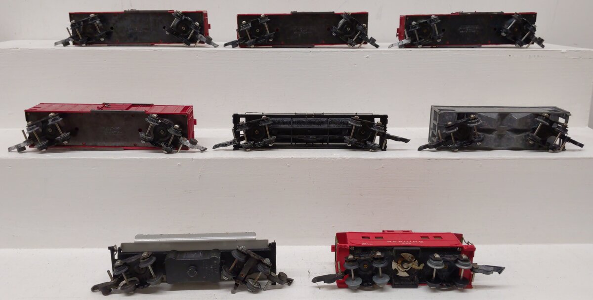 American Flyer S Gauge Freight Cars: 632, 8681, 629, 630, 633, 714 [8] VG