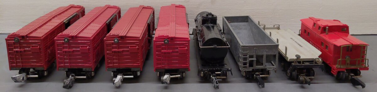 American Flyer S Gauge Freight Cars: 632, 8681, 629, 630, 633, 714 [8] VG