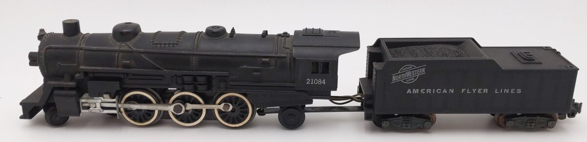 American Flyer 21084 Vintage S C&NW 4-6-2 Steam Locomotive & Tender VG