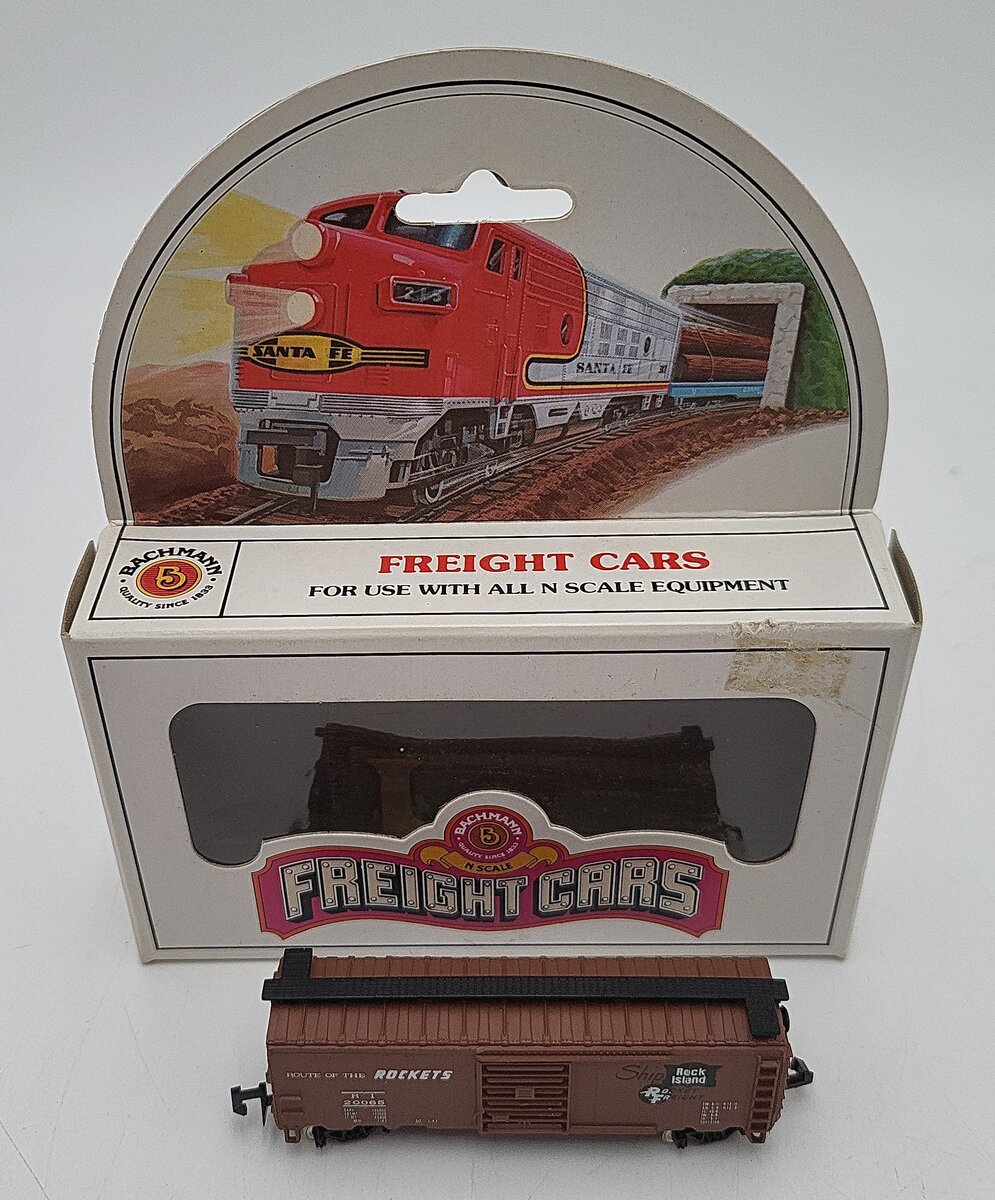 Bachmann 53-1000-08 N Rock Island 20065 Steel Box Car EX/Box