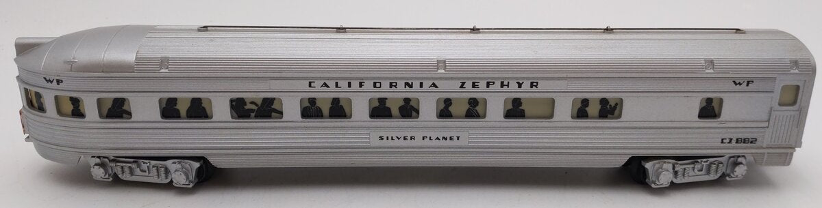American Flyer 6-48931 S WP California Zephyr Silver Planet Observation Car #882 VG