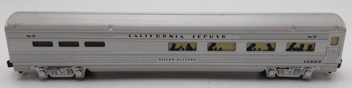 American Flyer 6-48932 S WP California Zephyr Silver Platter Dining Car #842 VG
