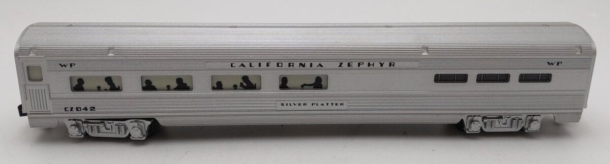 American Flyer 6-48932 S WP California Zephyr Silver Platter Dining Car #842 VG