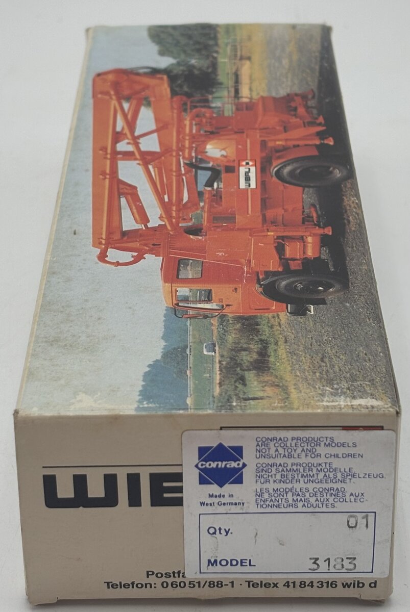 Conrad 3183 1:50 Scale Diecast MAN WIBAU Mounted Concrete Pump Truck EX/Box