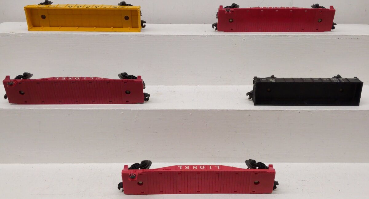 Lionel O Gauge Vintage Freight Cars; 6511-2, 24109, 6825, 6414, 616260, [5] VG