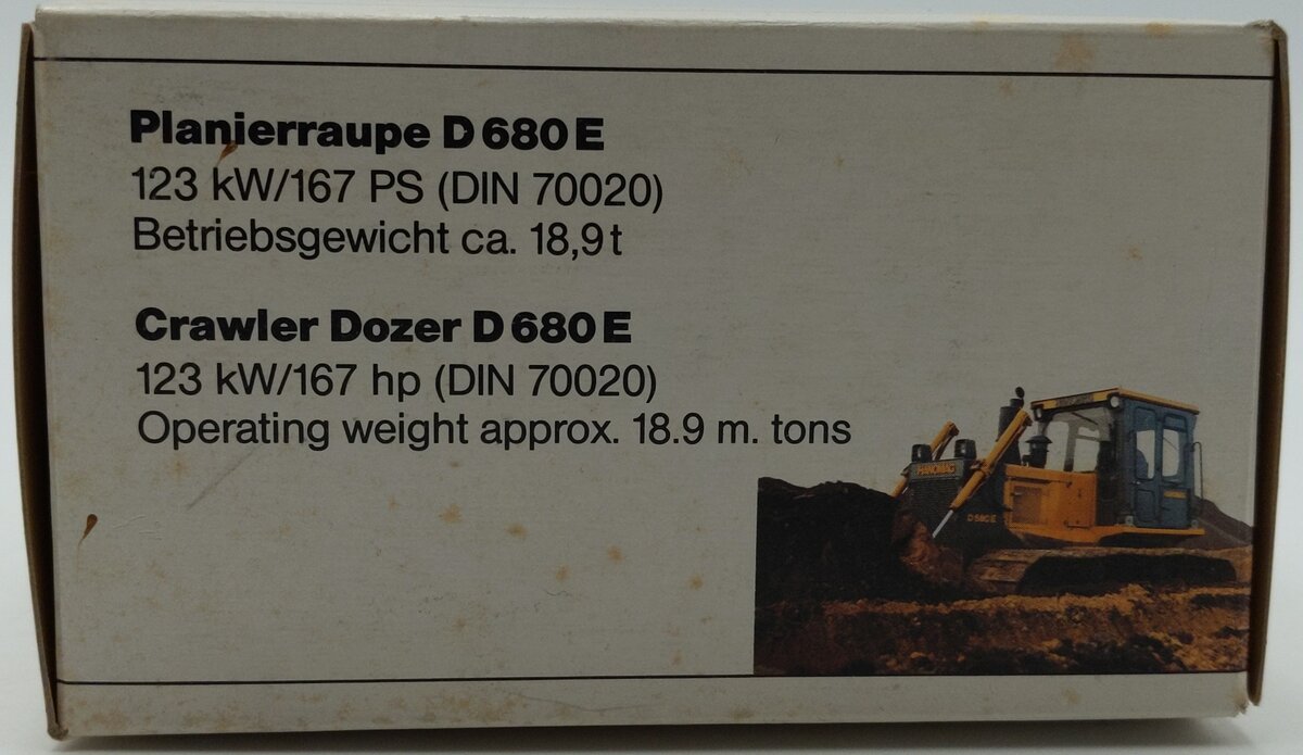 Hanomag IBH 2853 1:50 Diecast D680E Crawler Dozer NIB