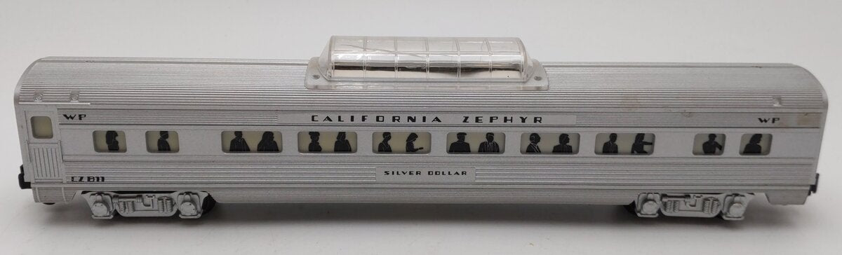 American Flyer 6-48930 S WP California Zephyr Silver Dollar Vista Dome Car #811 EX