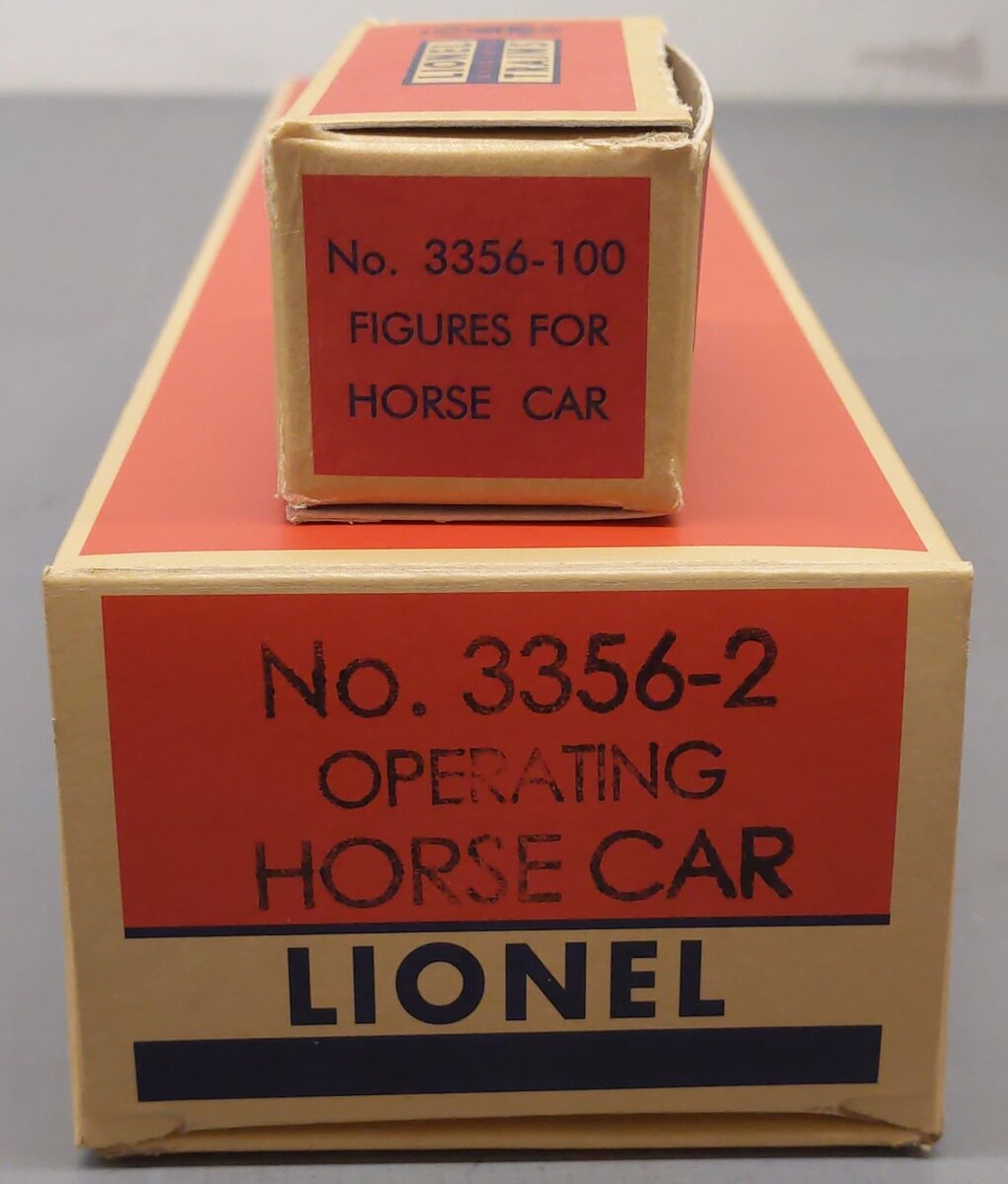 Lionel 3356 Vintage O Santa Fe Operating Horse Platform & Car VG/Box
