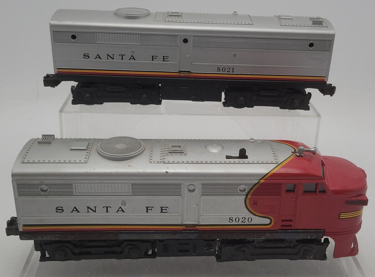 Lionel 6-8020 O Gauge Santa Fe Alco A/B Diesel Locomotive Set #8020/8021 EX