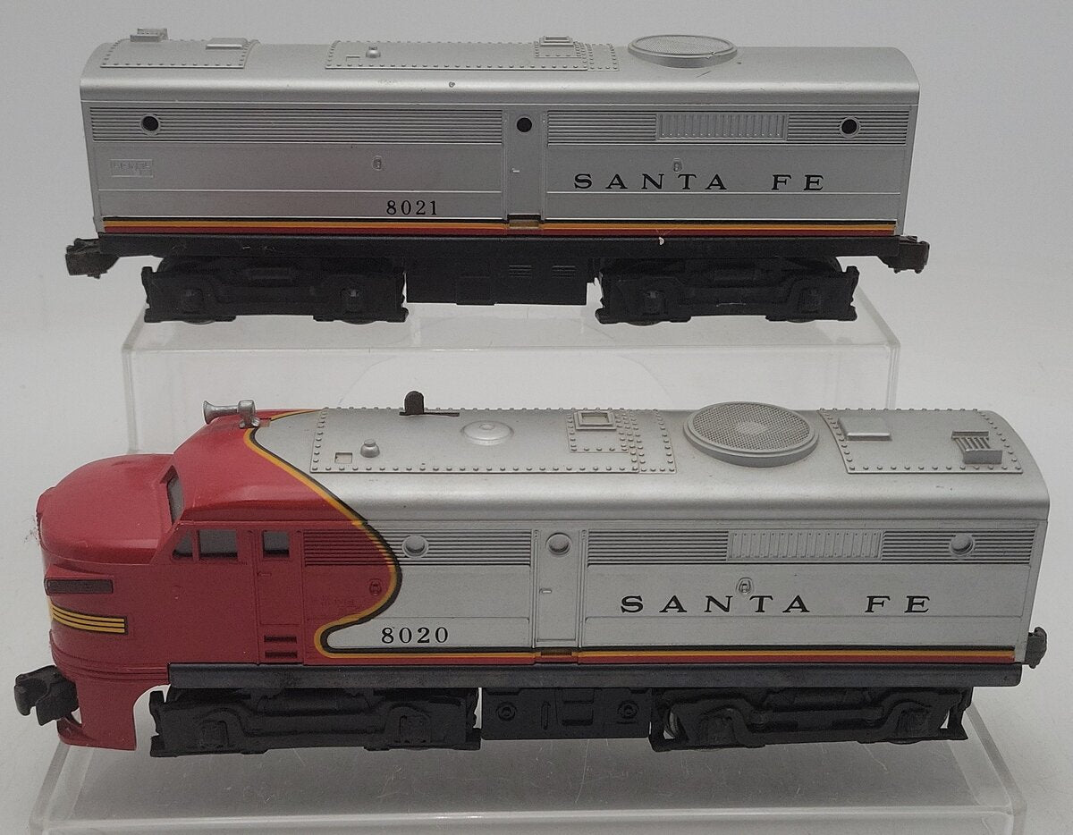 Lionel 6-8020 O Gauge Santa Fe Alco A/B Diesel Locomotive Set #8020/8021 EX