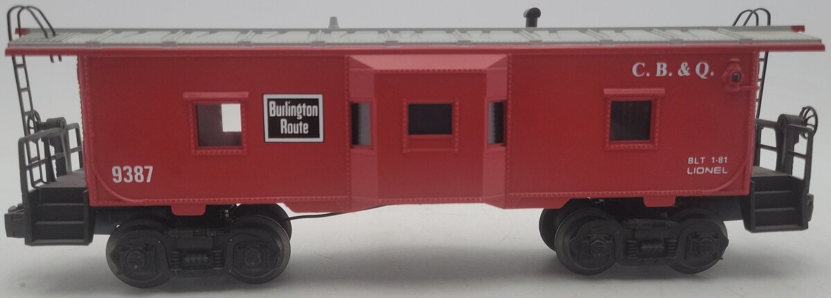 Lionel 6-9387 O Burlington Route Bay Window Caboose EX