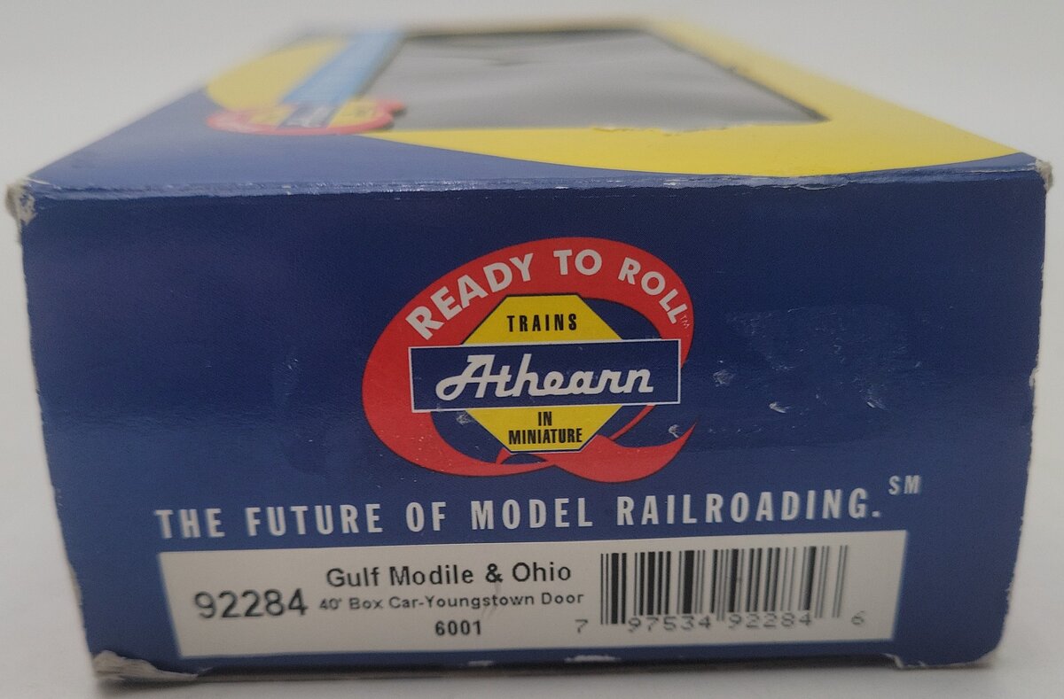 Athearn 92284 HO Scale Gulf Mobile & Ohio 40' Boxcar #6001 EX/Box