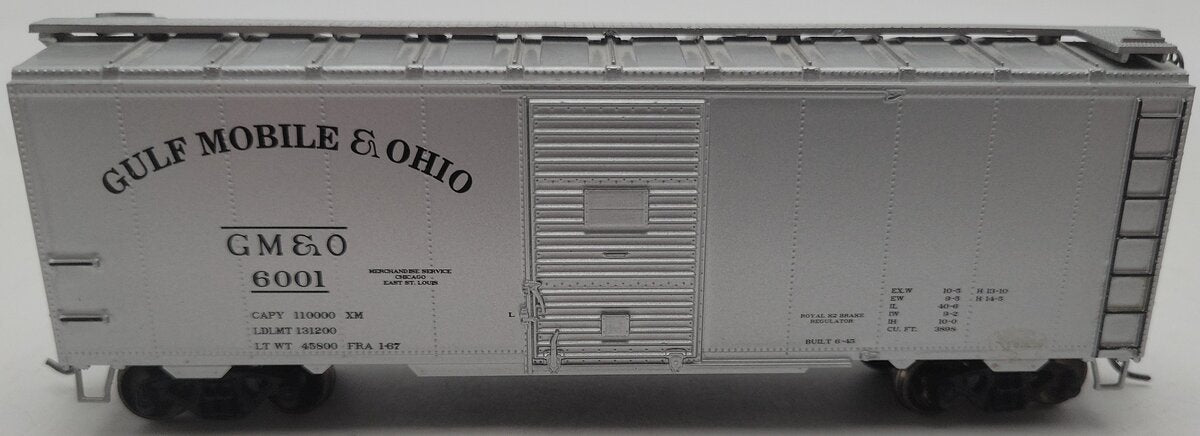 Athearn 92284 HO Scale Gulf Mobile & Ohio 40' Boxcar #6001 EX/Box
