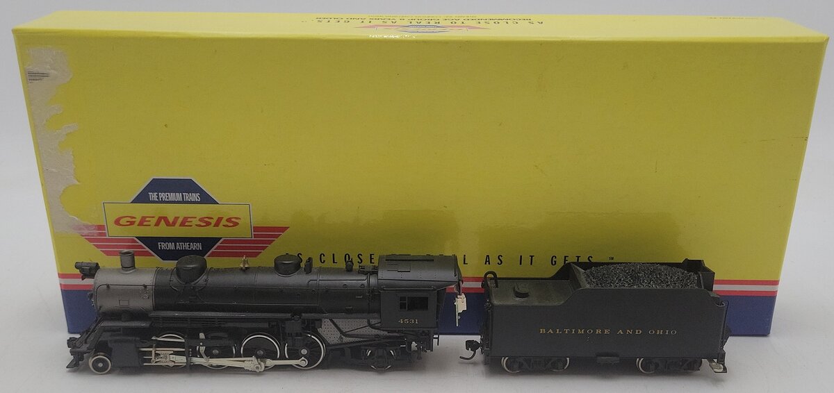 Athearn G9002 HO Baltimore & Ohio USRA 2-8-2 Light Steam Loco & Tender #4596 EX/Box