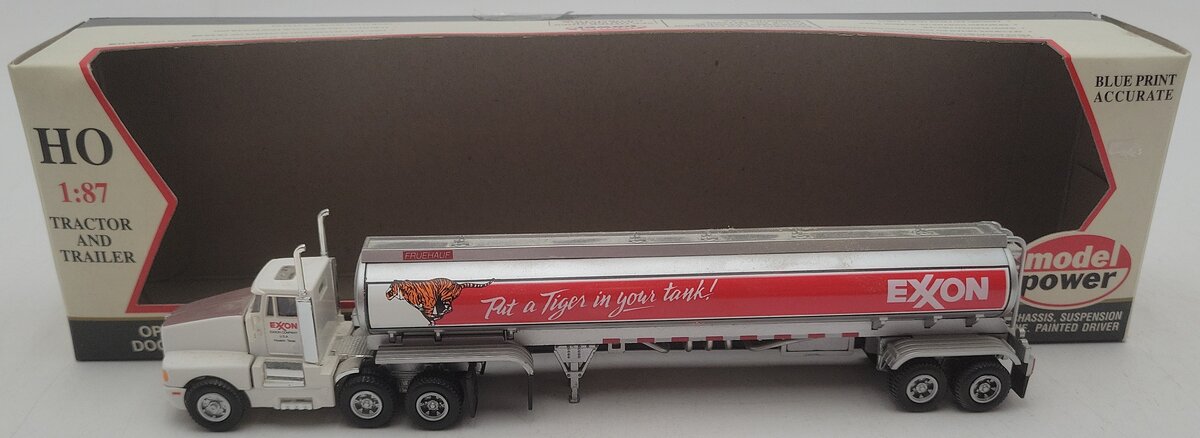 Model Power 16001 1:87 Short Haul Tractor W/Tank Trailer Exxon EX/Box