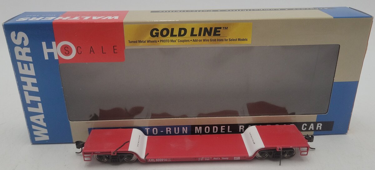 Walthers 932-7883 HO Scale KRL 4-Axle 90 Ton GSC Depressed Center Flat Car EX/Box