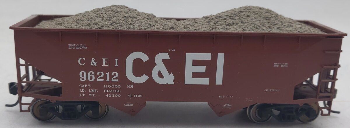 Atlas 1881-1 HO Scale C&EI Offset Side Hopper w/Flat End #96212 EX/Box