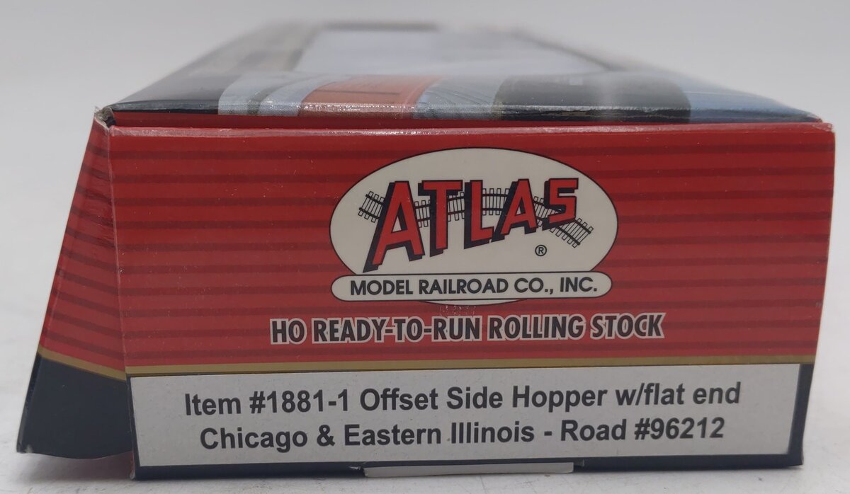 Atlas 1881-1 HO Scale C&EI Offset Side Hopper w/Flat End #96212 EX/Box