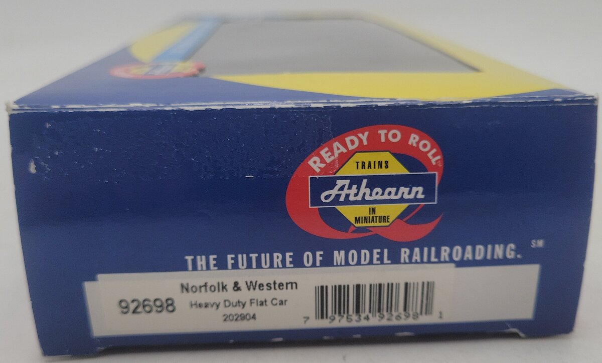 Athearn 92698 HO Scale Norfolk & Western Heavy-Duty Flat with Load #202904 VG/Box