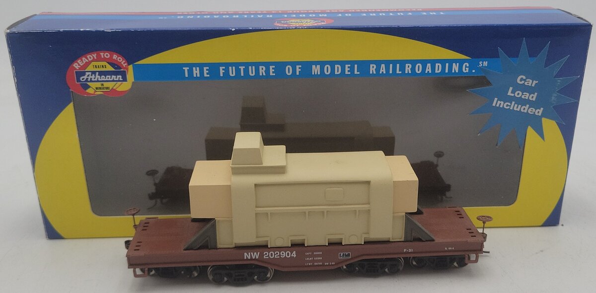 Athearn 92698 HO Scale Norfolk & Western Heavy-Duty Flat with Load #202904 VG/Box