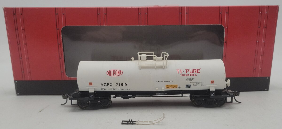 Atlas 1709-3 HO Dupont Ti-Pure ACFX Kaolin Tank Car #71612 VG/Box