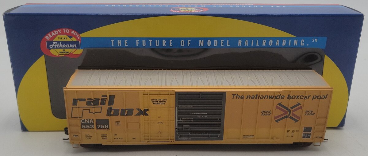Athearn 92871 HO CNA Railbox 50' FMC Exterior Post Boxcar #553756 EX/Box