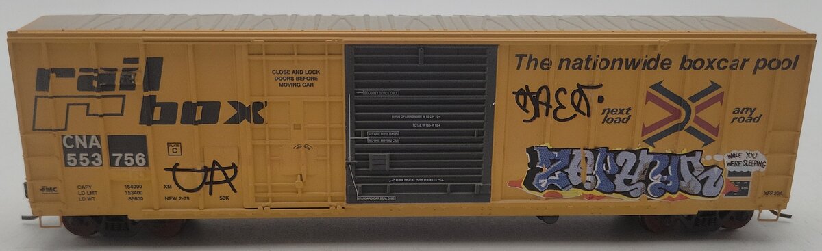 Athearn 92871 HO CNA Railbox 50' FMC Exterior Post Boxcar #553756 EX/Box