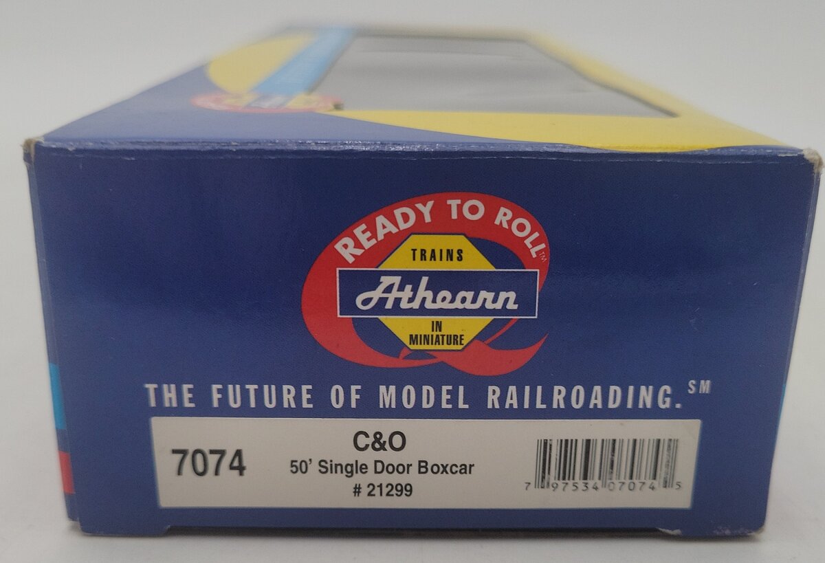 Athearn 7074 HO Scale Chesapeake & Ohio 50' Single Door Boxcar #21299 EX/Box