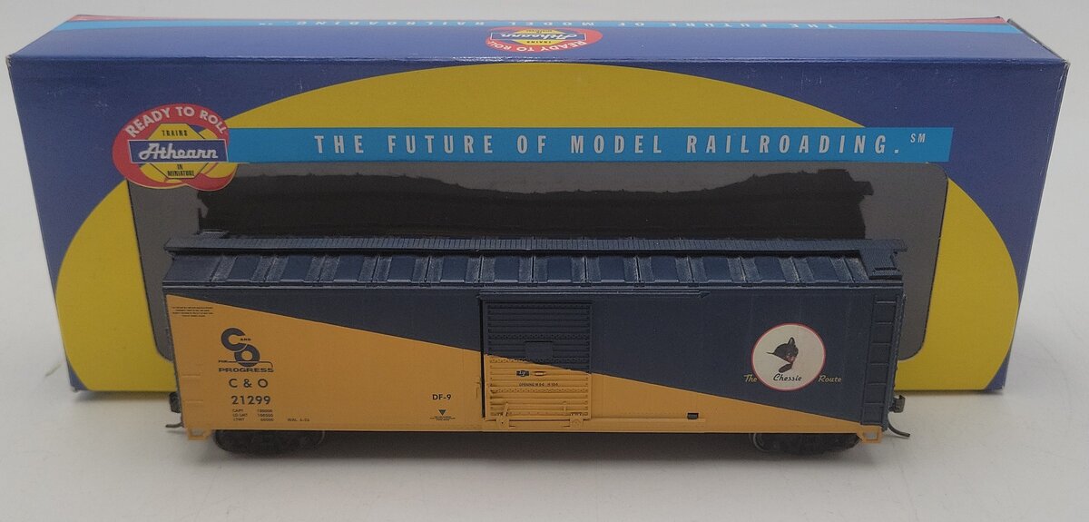 Athearn 7074 HO Scale Chesapeake & Ohio 50' Single Door Boxcar #21299 EX/Box