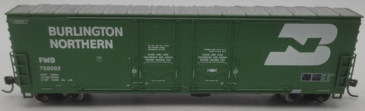 Athearn 91352 HO Scale Burlington Northern 50' Double-Plug Door Boxcar EX/Box