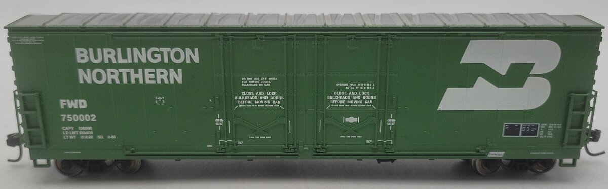 Athearn 91352 HO Scale Burlington Northern 50' Double-Plug Door Boxcar EX/Box
