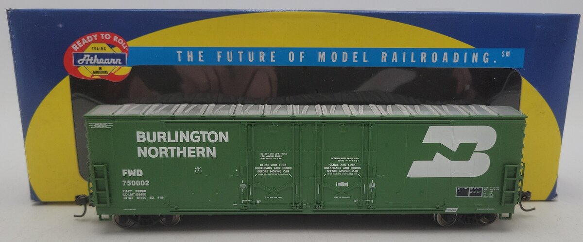 Athearn 91352 HO Scale Burlington Northern 50' Double-Plug Door Boxcar EX/Box