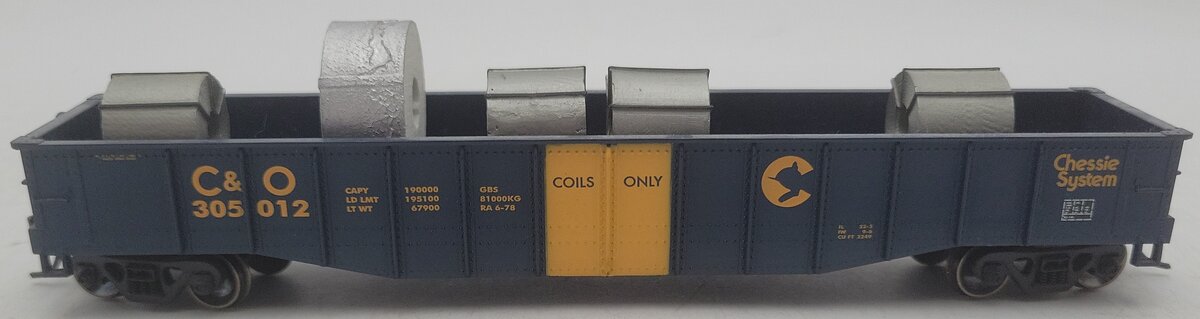 Athearn 91440 HO Scale Chessie 50' Gondola w Coil Load #302012 EX/Box