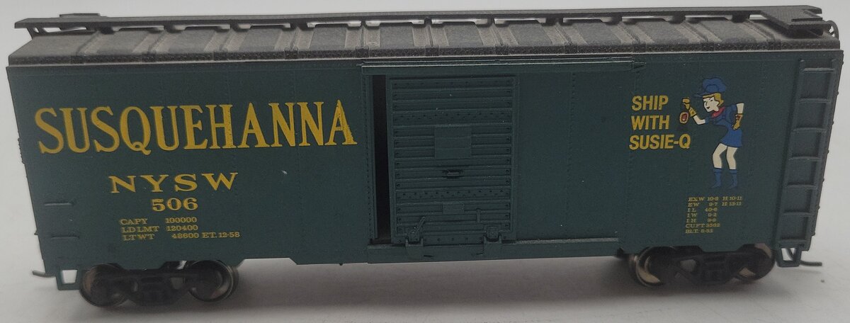 Athearn 7005 HO Scale Susquehanna 40' Boxcar #508 VG/Box