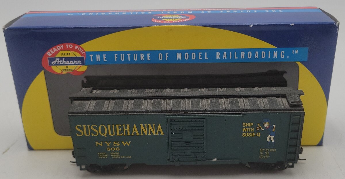 Athearn 7005 HO Scale Susquehanna 40' Boxcar #508 VG/Box